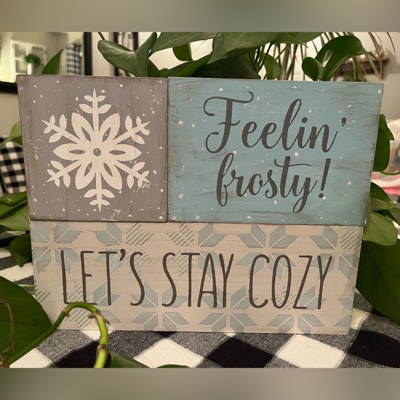 Christmas shelf sitters/decor.  Double sided 3 pieces. - Picture 2 of 4